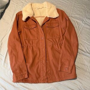 Hang Ten Women's Terracotta Jacket with Soft Cream Collar